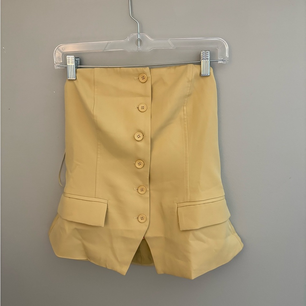 Yellow Button-Up Shirt